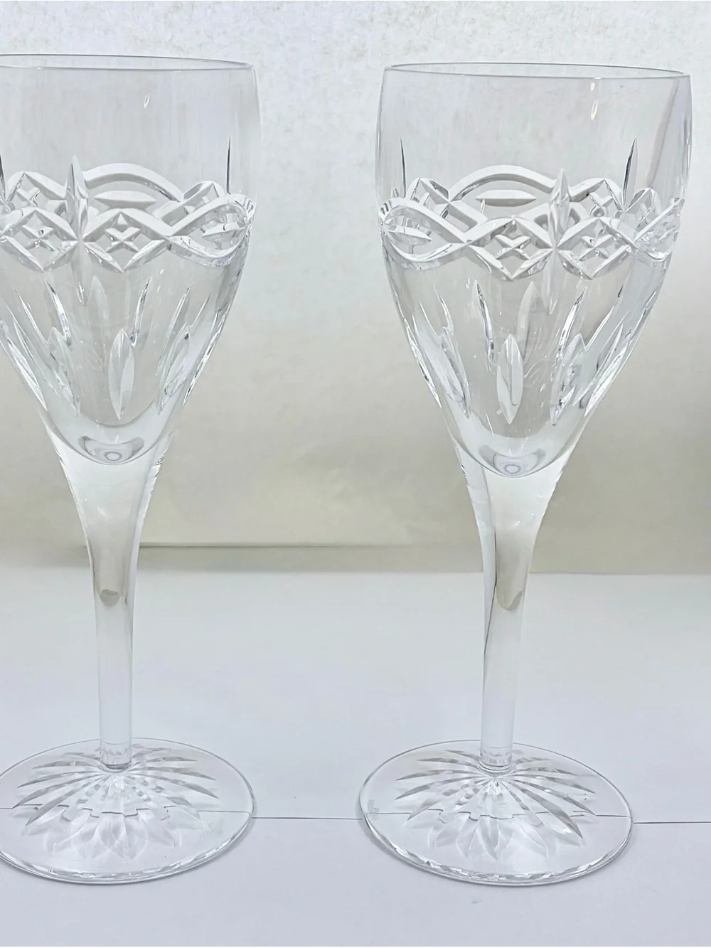 Waterford Crystal - DOLEM Pattern Water Goblets - Set of 2